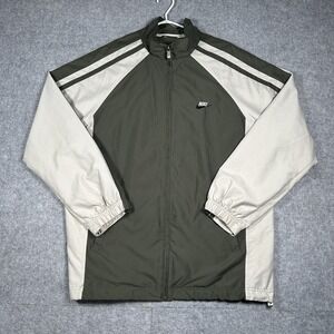 Vintage Nike‎ Windbreaker Jacket Men's Size Large Green Beige Full Zip Y2K